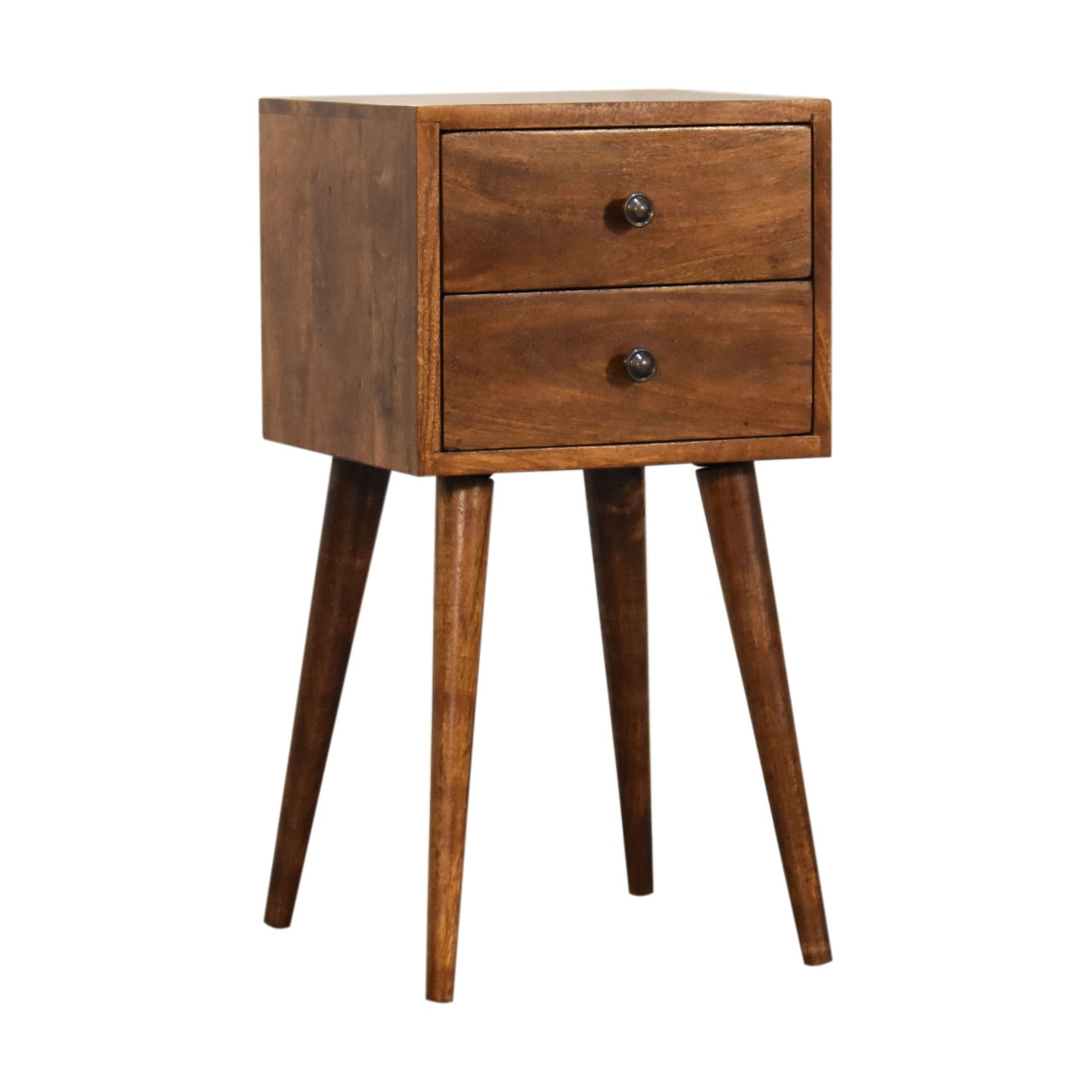 Mini 2 Drawer Chestnut Nightsand