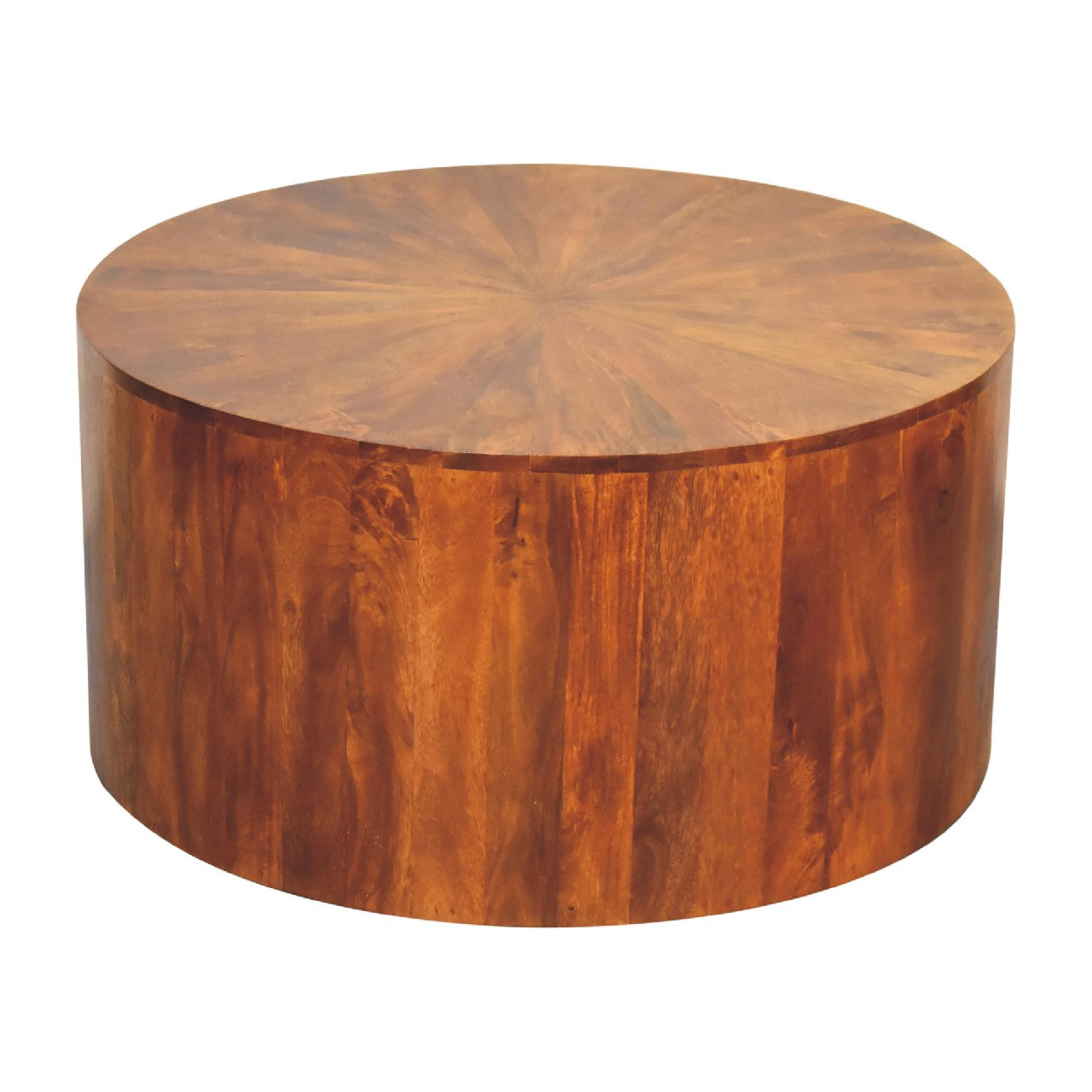 Chestnut Round Solid Wood Coffee Table