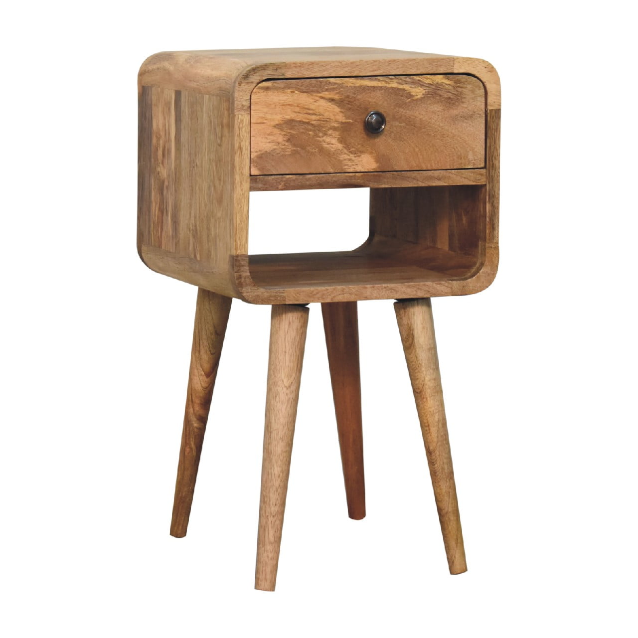Mini Oak-ish Curve Lower Nightsand