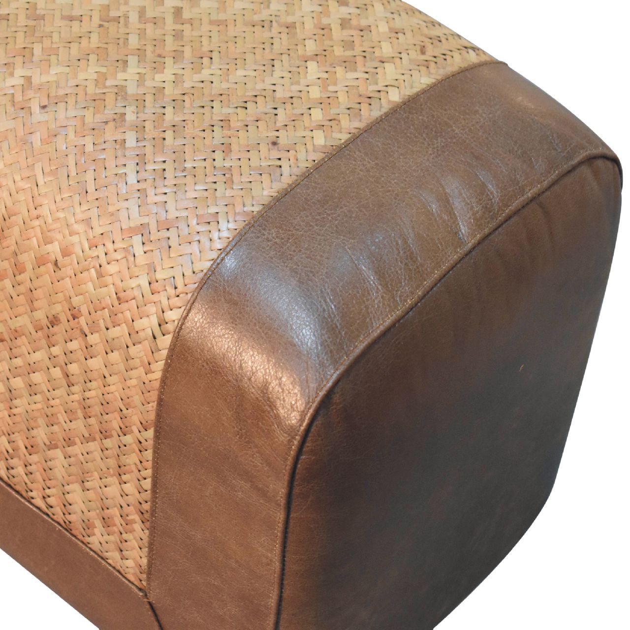 Seagrass & Buffalo Hide Nordic Bench