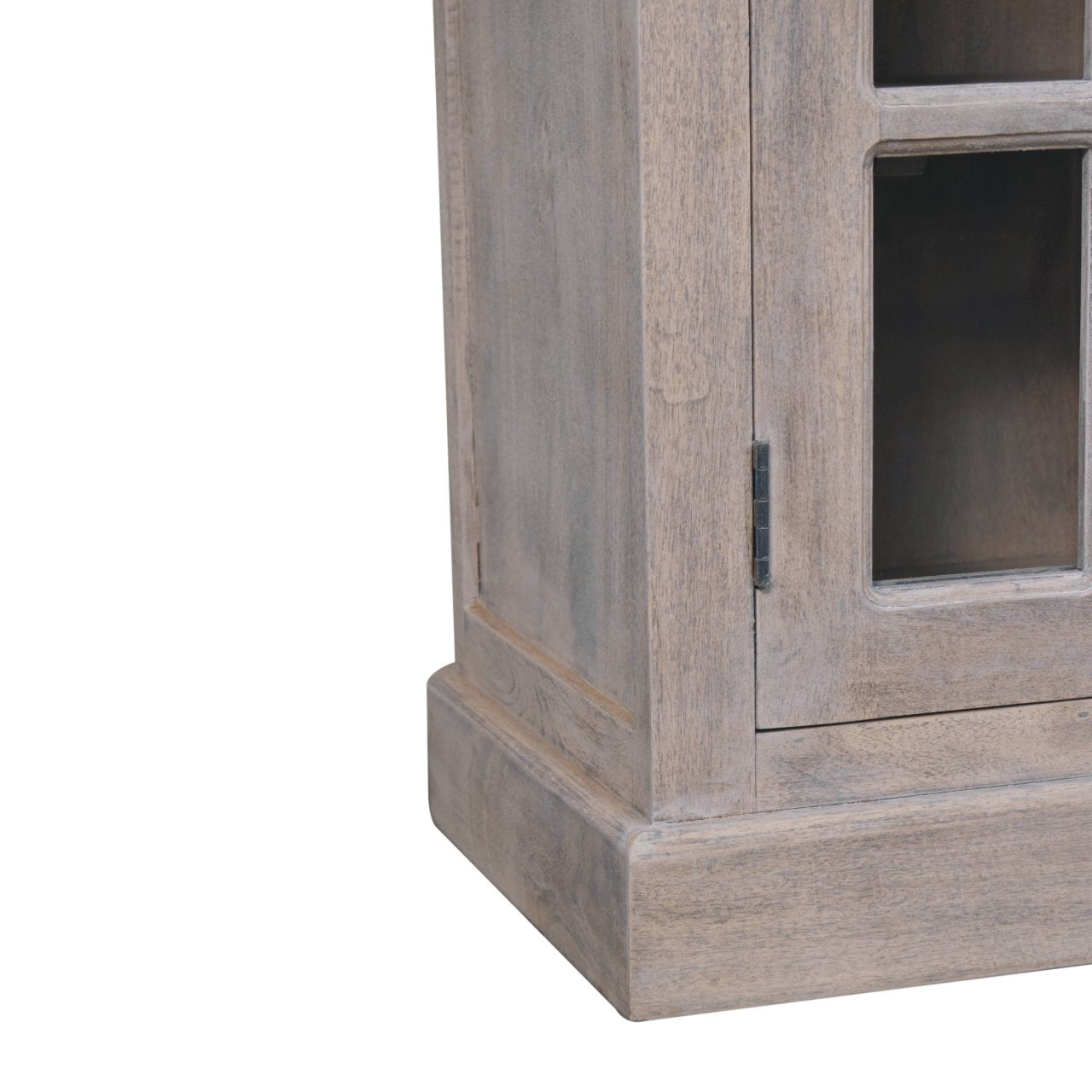 Glazed Stone-Finish Storage Cabinet