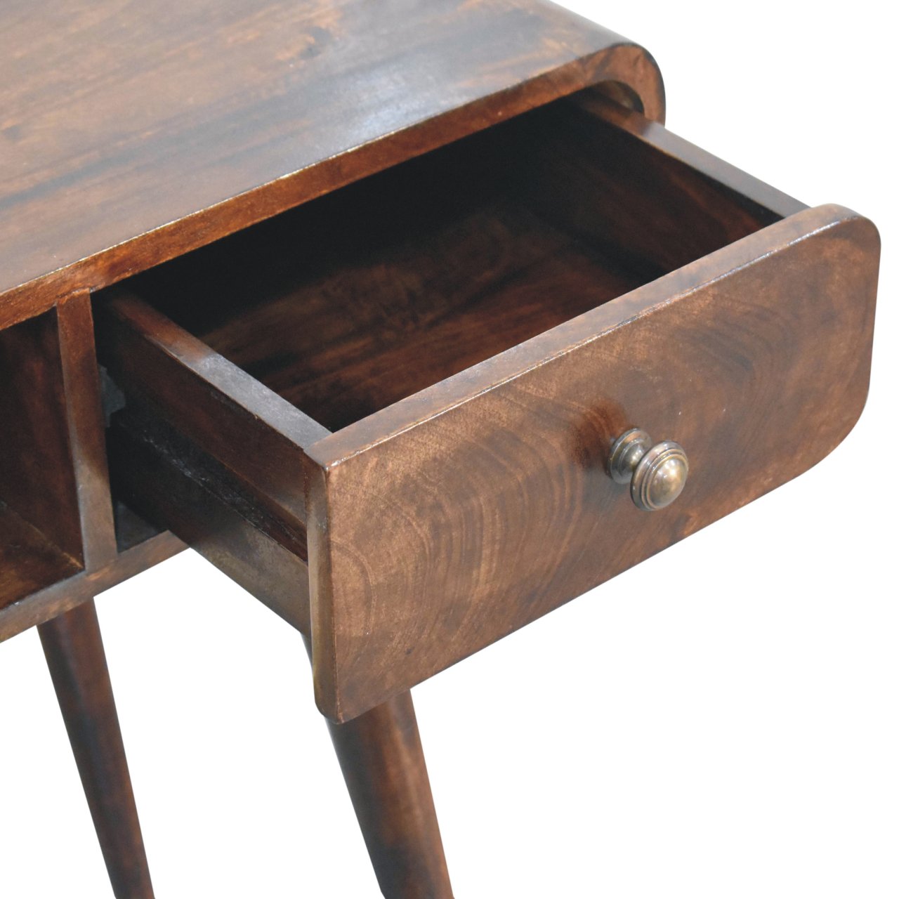 California Walnut Curved Writing Desk