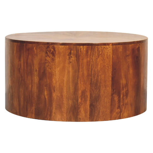 Chestnut Round Solid Wood Coffee Table