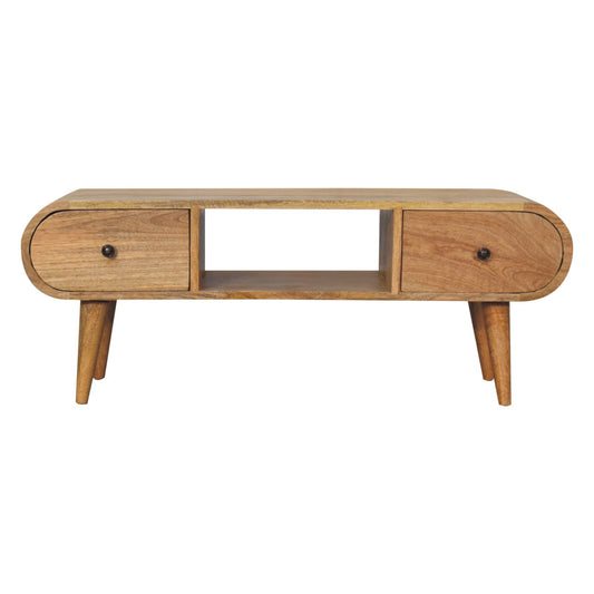 Scandi Oak Circular TV Unit