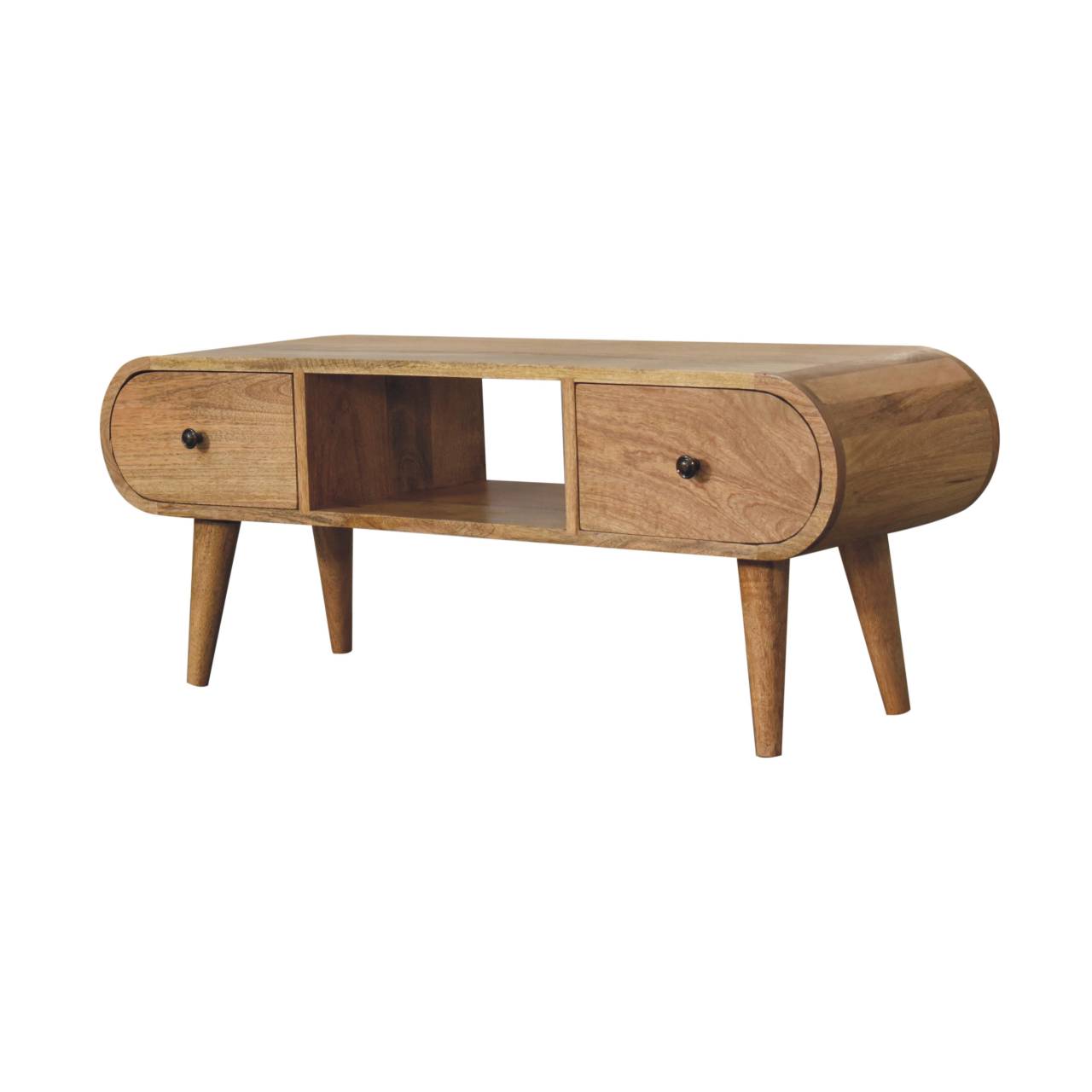 Scandi Oak Circular TV Unit