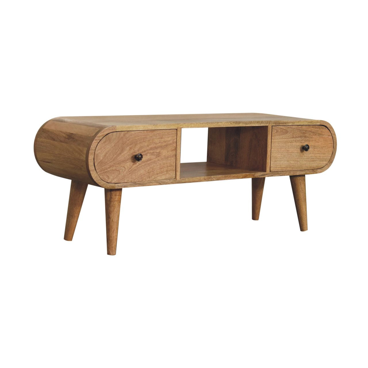 Scandi Oak Circular TV Unit