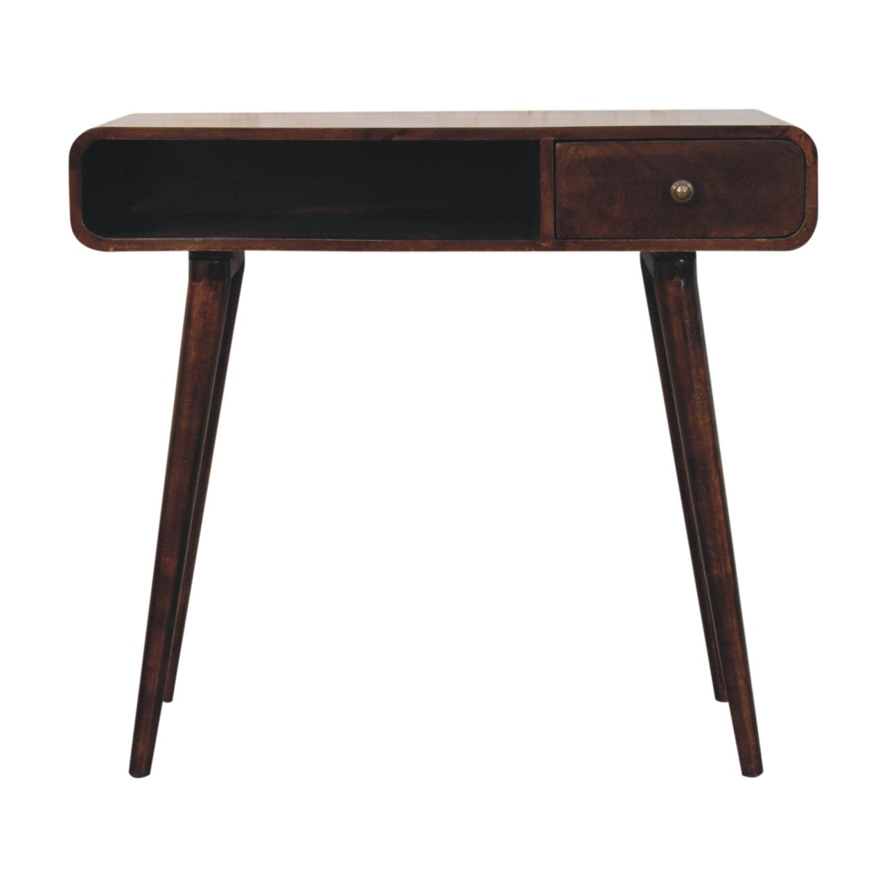 California Walnut Curved Writing Desk