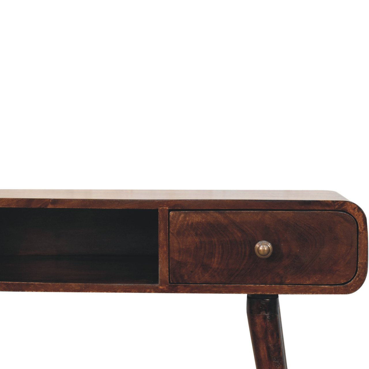 California Walnut Curved Writing Desk