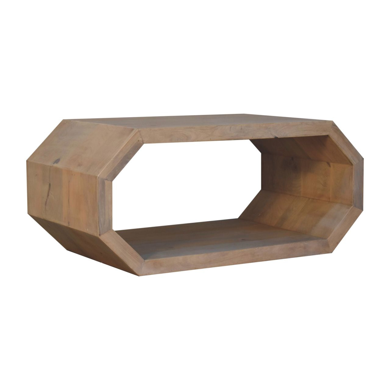 Hexa Marble Wood Coffee Table