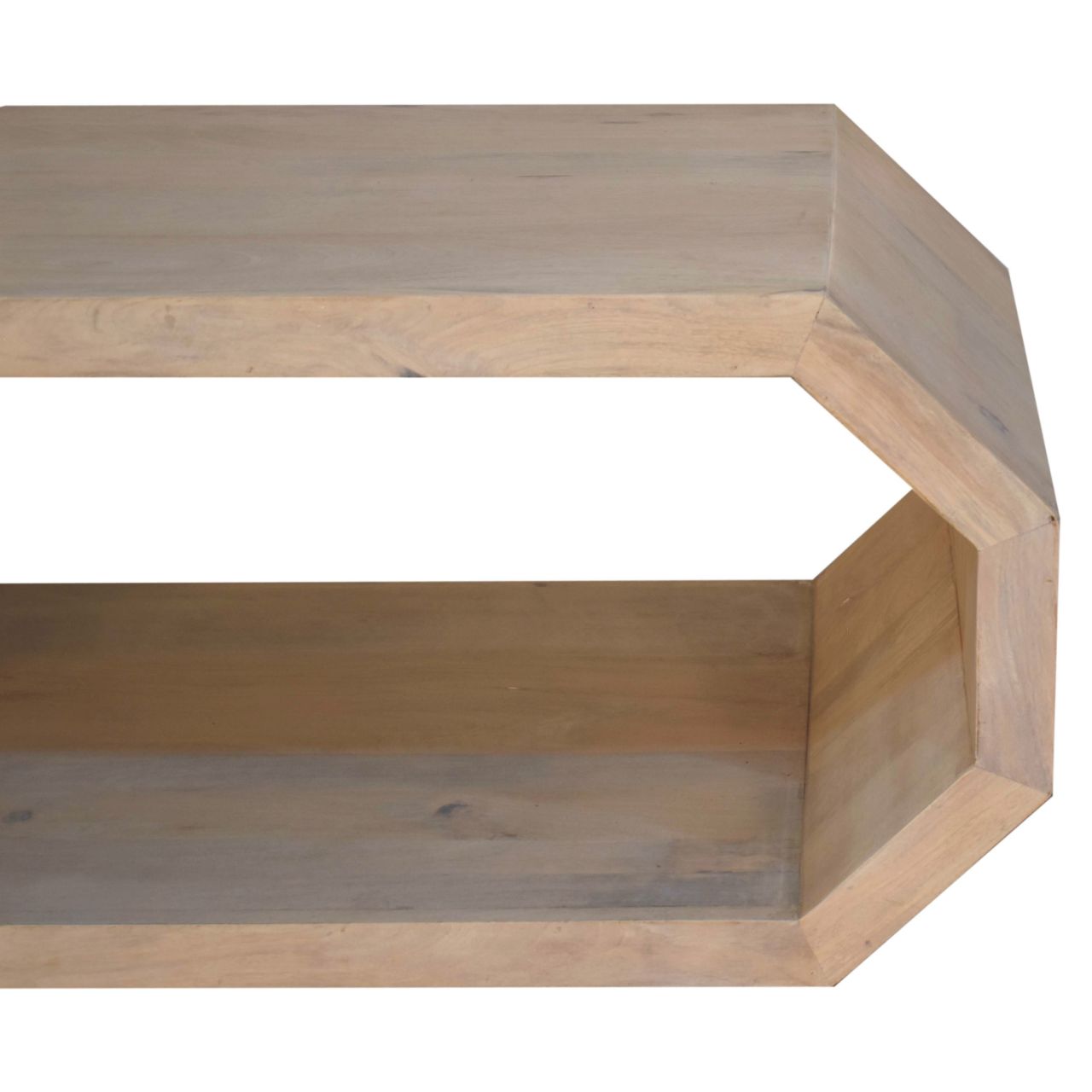 Hexa Marble Wood Coffee Table