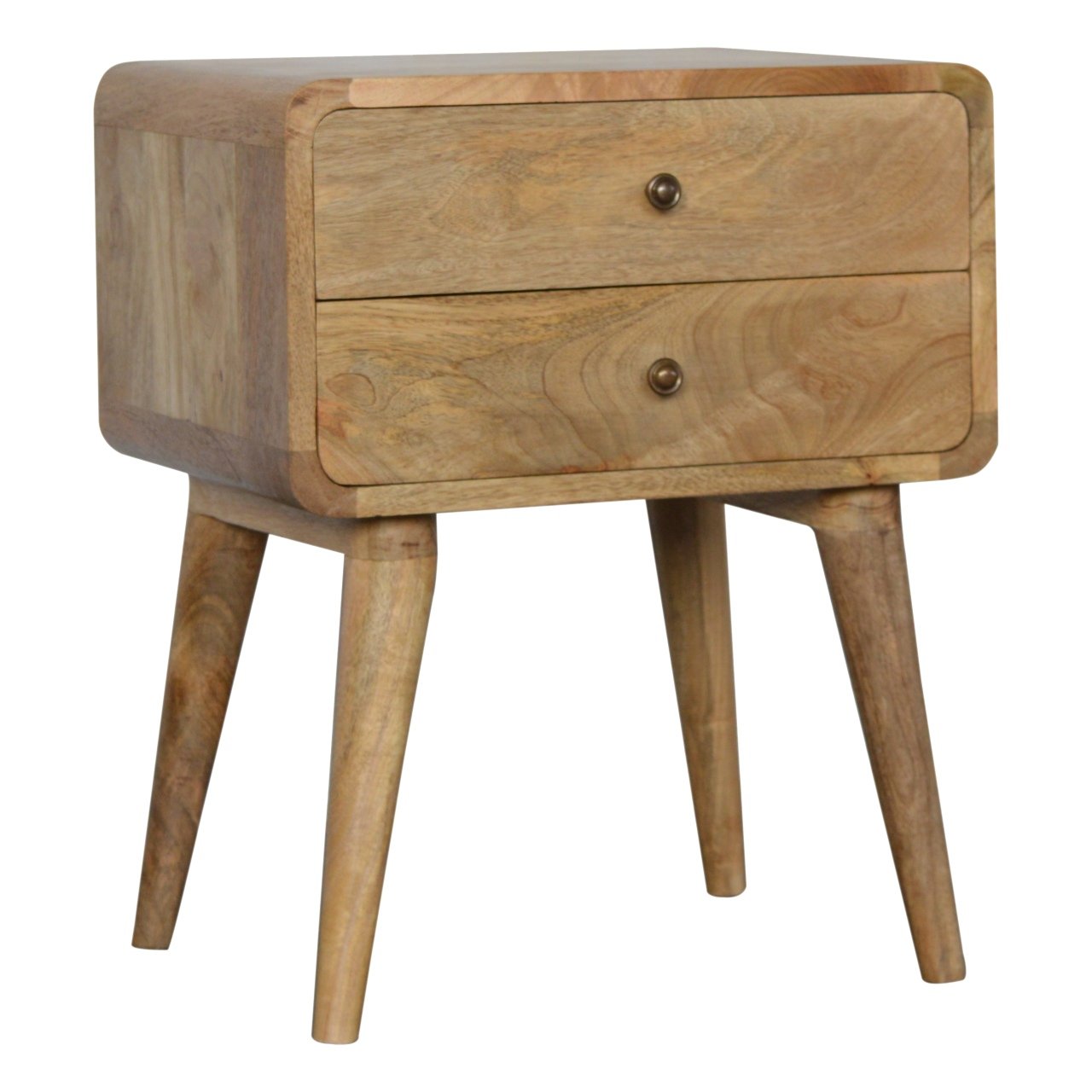 Scandi Oak Curved Nightstand