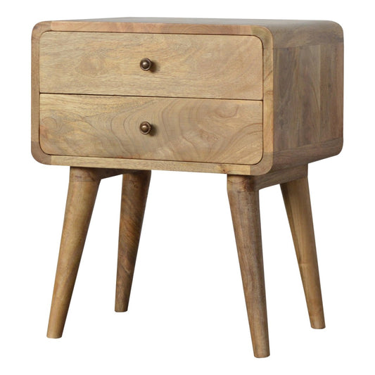 Scandi Oak Curved Nightstand